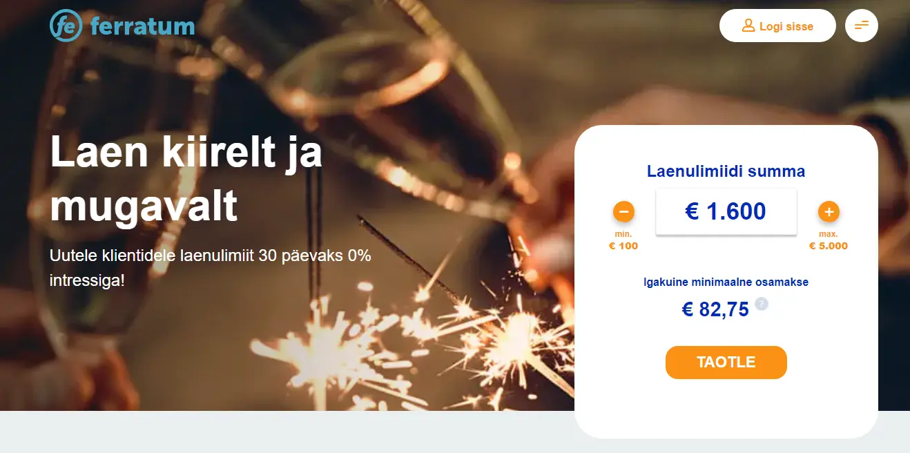 Ferratum kiirlaen krediidilimiit laen